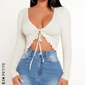 SHEIN Front Tie Top